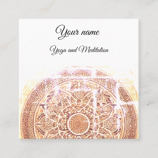 Visitekaartje van Yoga studio (Voorkant)