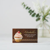 visitekaartje van zoete kers cupcake (Staand voorkant)
