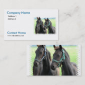 Visitekaartje van zwarte paarden (Voorkant / Achterkant)