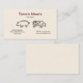 Visitekaartje varkensvlees (Voorkant / Achterkant)