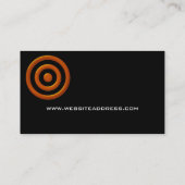 Visitekaartje verbrand Oranje Bullseye/Circles (Achterkant)