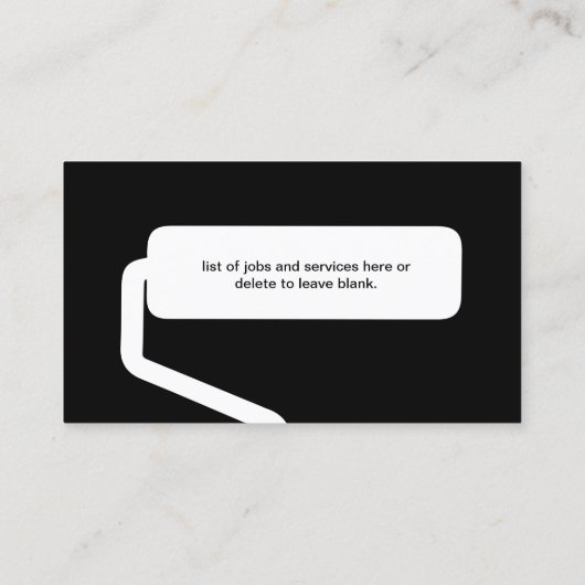 Visitekaartje verf (Achterkant)