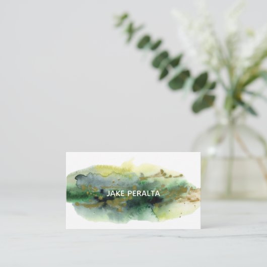 Visitekaartje Verf waterverf (Staand voorkant)