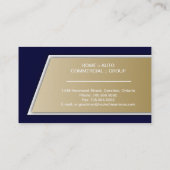 Visitekaartje verzekeringsmakelaar - Navy Blue & G (Achterkant)