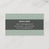 VISITEKAARTJE vet helder chevron patroon (Achterkant)