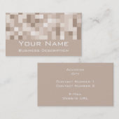 Visitekaartje vierkant patroon (Voorkant / Achterkant)