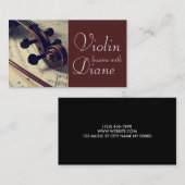 Visitekaartje Violin Lessons Instructor (Voorkant / Achterkant)