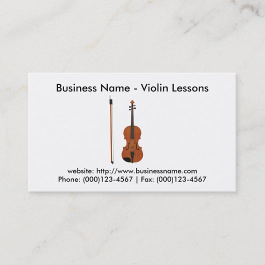 Visitekaartje: Violin Lessons Visitekaartje (Voorkant)