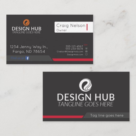 Visitekaartje visueel kunstontwerp (Voorkant / Achterkant)