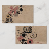 Visitekaartje  vogelkooien (Voorkant / Achterkant)