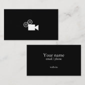 Visitekaartje voor aangepaste camera (zwart) (Voorkant / Achterkant)