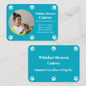 Visitekaartje voor aangepaste cattery (Voorkant / Achterkant)