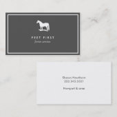 Visitekaartje voor aankomende paarden, Visitekaart (Voorkant / Achterkant)