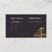 Visitekaartje voor advocaat, advocaat, raadsman (Achterkant)