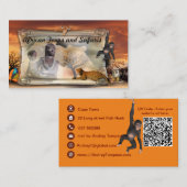 Visitekaartje voor Afrikaanse ontwerpen (Voorkant / Achterkant)