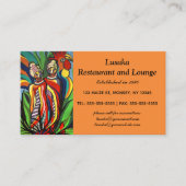 Visitekaartje voor Afrikaanse schilderijen (Voorkant)