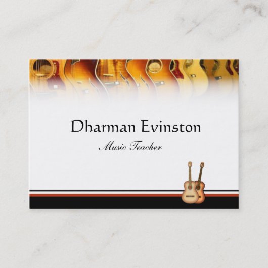 Visitekaartje voor akoestische gitaren (Voorkant)