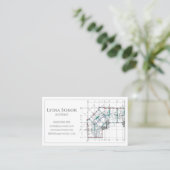 Visitekaartje voor architectuurtekening (Staand voorkant)
