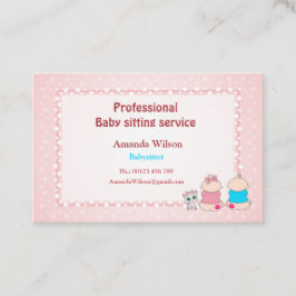 Visitekaartje voor babysitservice