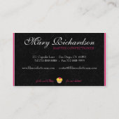 Visitekaartje voor bakkerij- en cupcake (Achterkant)