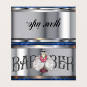 visitekaartje voor barber Sjabloon (Buitenkant ongevouwen)