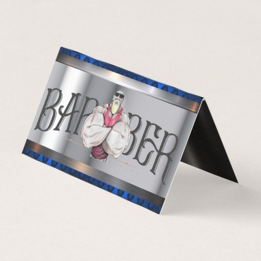 visitekaartje voor barber Sjabloon (Voorkant)