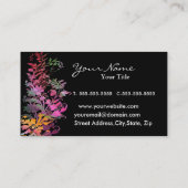 Visitekaartje voor betoverende bloemen (Achterkant)