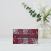 Visitekaartje voor binnenbekleding van textiel (Staand voorkant)