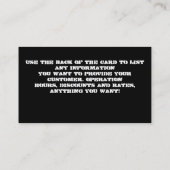 Visitekaartje voor borgtocht (Achterkant)