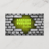 visitekaartje voor bouwstenen gebroken bakstenen (Voorkant)