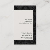 Visitekaartje voor bruiloft met  Professional Dama (Achterkant)