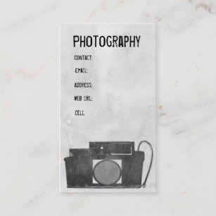 Visitekaartje voor camera-fotografie