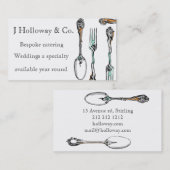 Visitekaartje voor  catering (Voorkant / Achterkant)