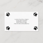 Visitekaartje voor Cattery (Achterkant)