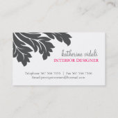 VISITEKAARTJE VOOR CLASSY INTERIOR DESIGNER (Achterkant)