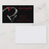 Visitekaartje voor colbertaart van glas (Voorkant / Achterkant)