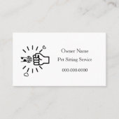 Visitekaartje voor computersitter (Voorkant)