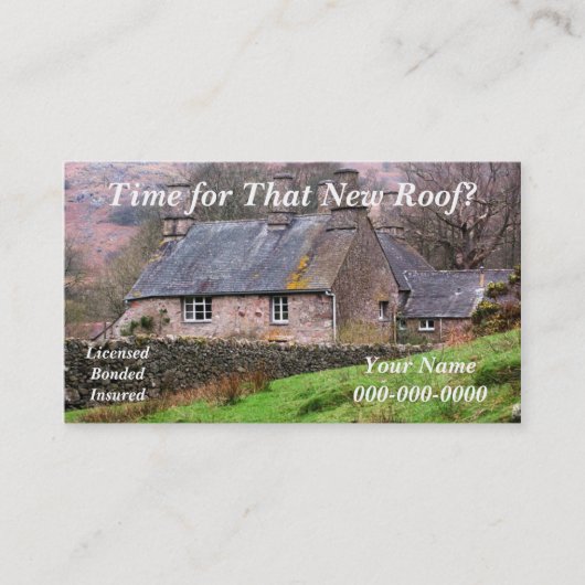 Visitekaartje voor dakpannen (Voorkant)