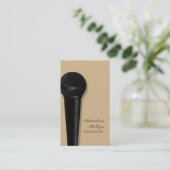 Visitekaartje voor Damasmicrofoon, zwart (Staand voorkant)