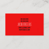 Visitekaartje voor de constructie van rode schilde (Achterkant)