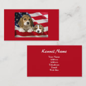 Visitekaartje voor de fok van beagle (Voorkant / Achterkant)