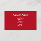 Visitekaartje voor de fok van beagle (Achterkant)