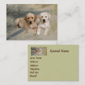 Visitekaartje voor de fokker van labrador Retrieve (Voorkant / Achterkant)