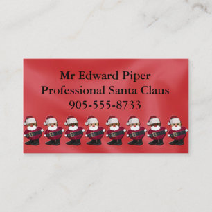 visitekaartje voor de kerstman