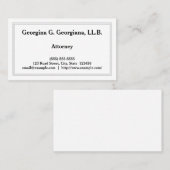 Visitekaartje voor de openbare aanklager en conser (Voorkant / Achterkant)