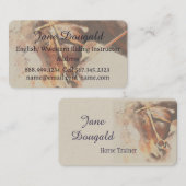 Visitekaartje voor de opleiding van Equestrian Hor (Voorkant / Achterkant)