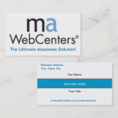 Visitekaartje voor de verkoop van Mawebcenter Dist (Voorkant / Achterkant)