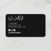 Visitekaartje voor digitale camera fotografie (Achterkant)