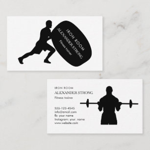 Visitekaartje voor een fitness trainer of voedings
