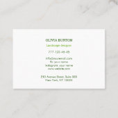 Visitekaartje voor een landschapsontwerper. (Achterkant)